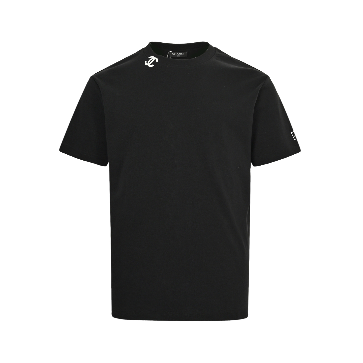 Chanel 25ss neckline double C embossed print short sleeves