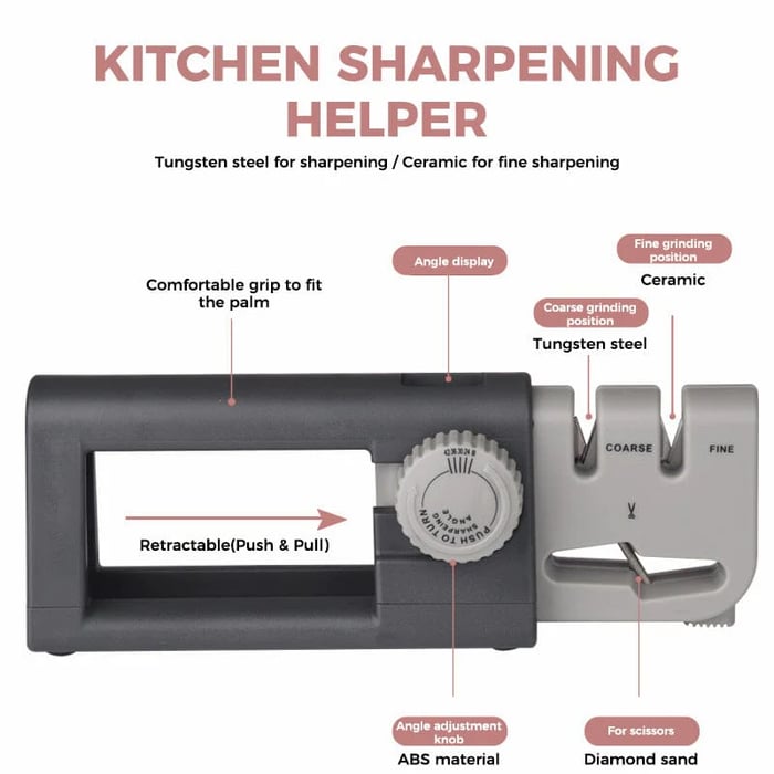 🔥Last Day-[SAVE 50% OFF]--🔥3-Stage Retractable Adjustable Angle Knife Sharpeners-BUY 2 GET 10% OFF & FREE SHIPPING