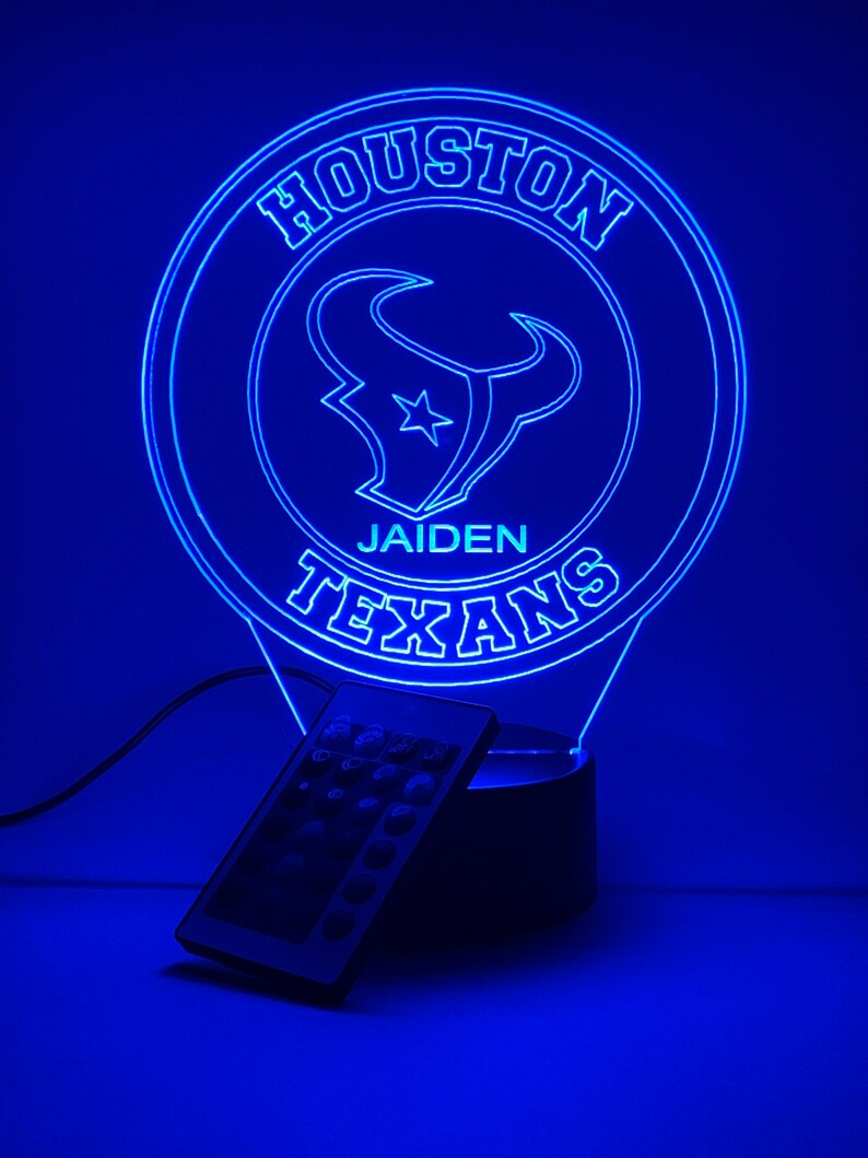 HOUSTON TEXANS 3D LAMP PERSONALIZED