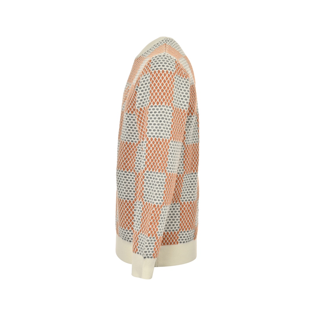 Louis Vuitton 24Fw Checkerboard Jacquard Sweater