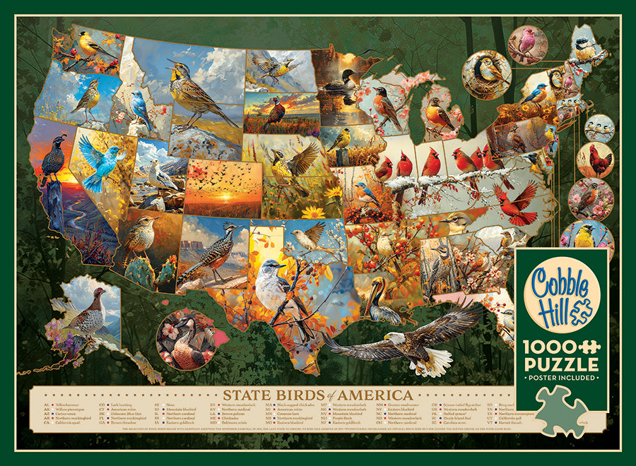 State Birds of America | 1000 Piece | AI Assistance