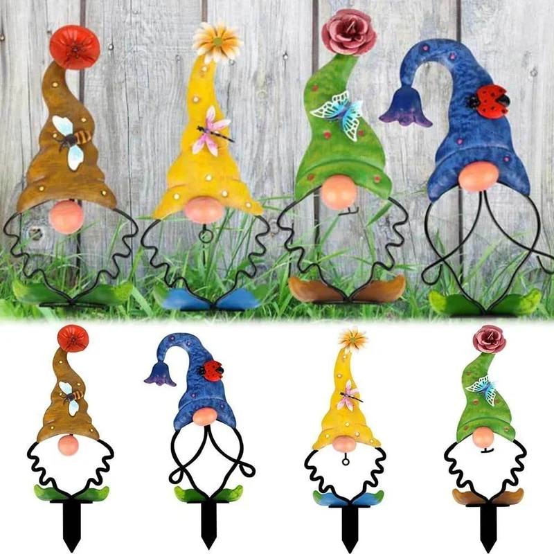 2024 Most Popular Gnome Set of 4 Yard Stakes