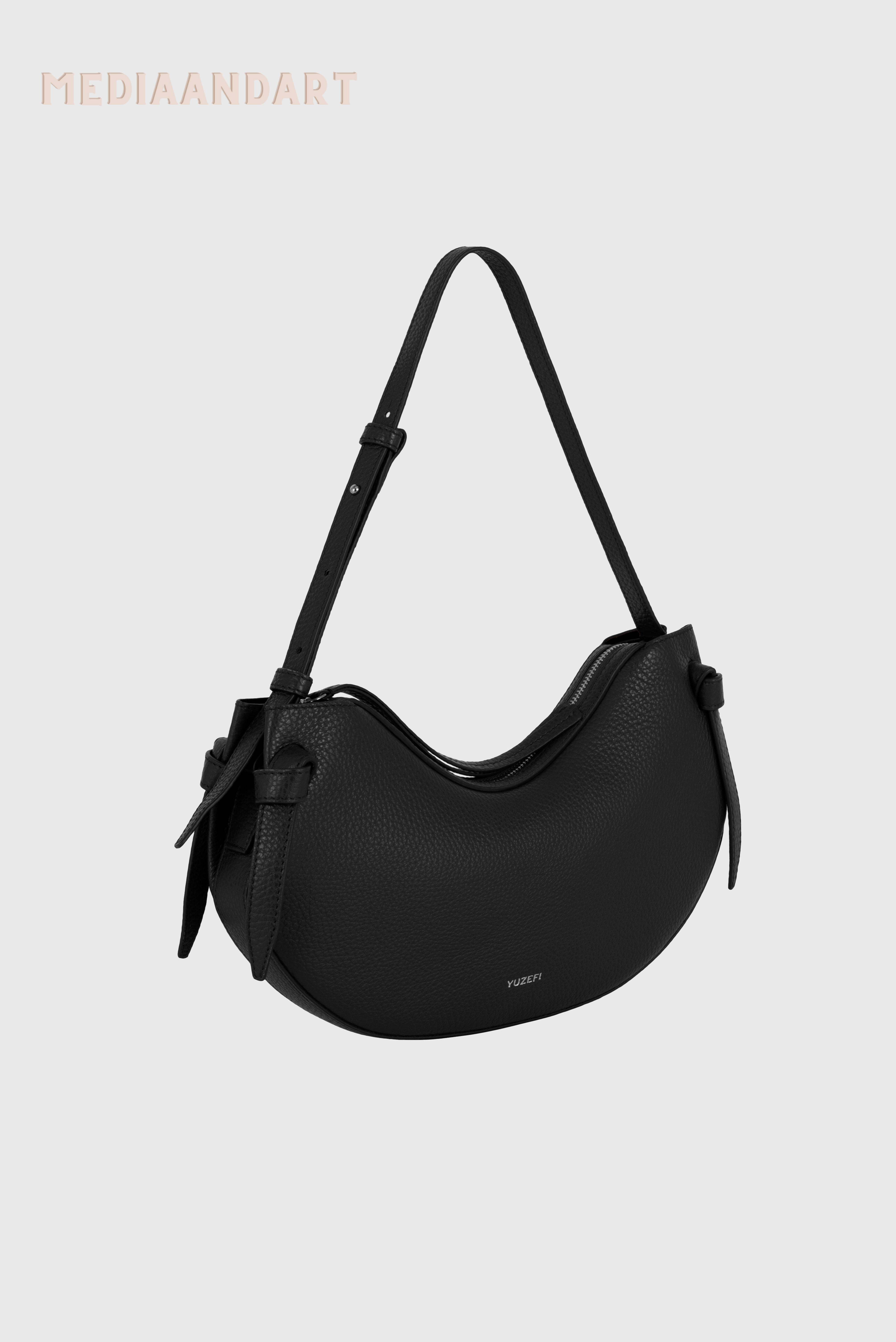 FORTUNE COOKIE - BLACK PEBBLE GRAINED LEATHER