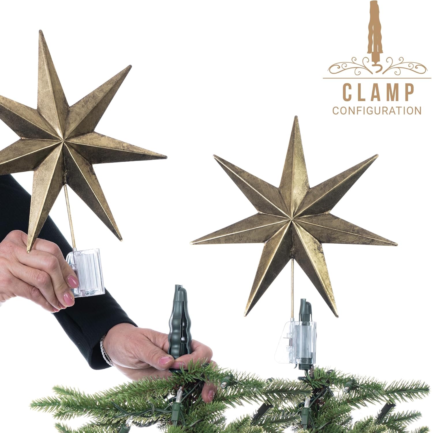 🎄CHRISTMAS ON SALE🔥Christmas Tree Topper Holder - Twist-on Holiday Universal Tree Topper Stabilizer Fits All Base Types