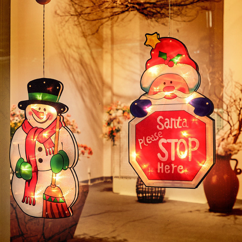 New painted suction cup led lights for Christmas