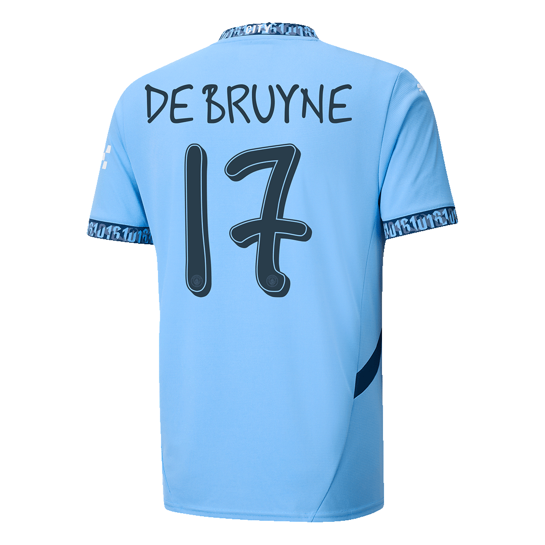 DE BRUYNE #17 Manchester City home football shirt 2024/25 - UCL