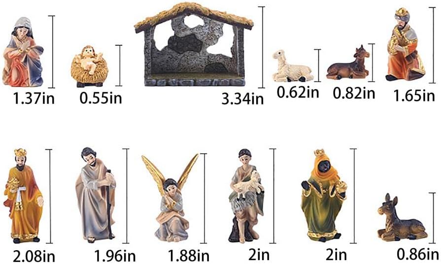 🎄🎅Early Christmas Sale 50% OFF-12pcs, Real Nativity Scene Figurines - Indoor Christmas Decoration🔥Buy 2 Get 10% OFF & Free Shipping