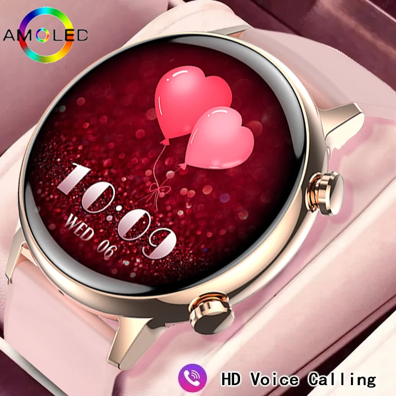 YPAY 1.016-inch AMOLED screen Women's Smartwatch HD Bluetooth Call Women's Cycle Monitoring IP68 waterproof Women's Smartwatch