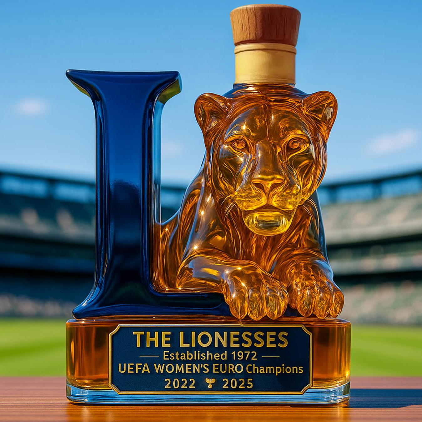 🦁 The Lionesses UEFA EURO Champions Collectible Whiskey Bottle