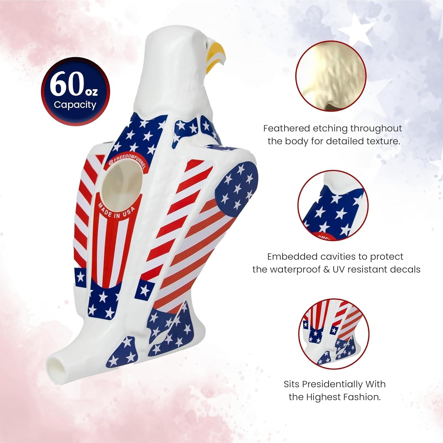 🔥ON SALE 60% OFF🔥American Flag Beer Bong with Bald Eagle
