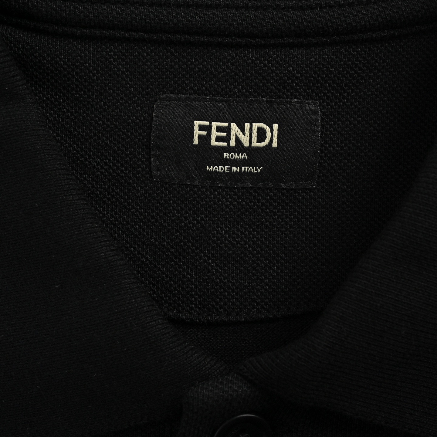Fendi 25ss gold-stamped FF logo Polo short sleeve
