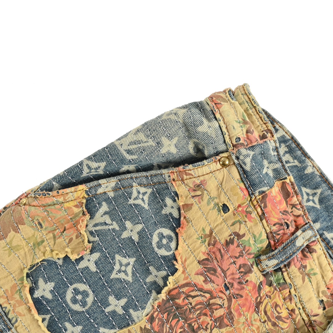 Louis Vuitton Vintage Rose Floral Jeans