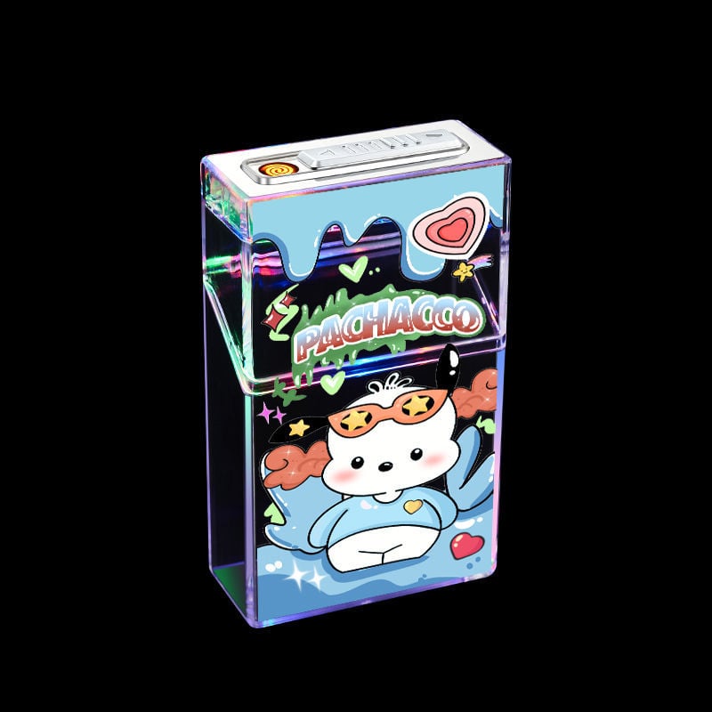Cute cartoon lighter case with igniter device 20Pcs Ordinary Lighter Case with flashing
