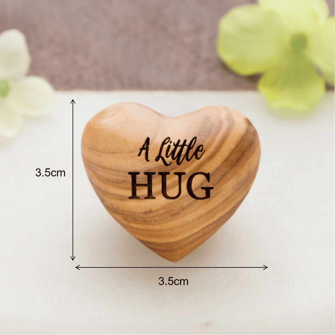 Little Pocket Hug Wooden Heart Token--Miss You Note, Isolation Gift for Someone You Love