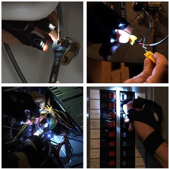 (🎄Early Christmas Sale🎄- Save 50% OFF) LED Gloves With Waterproof Lights- A pair(Left hand+Right hand)