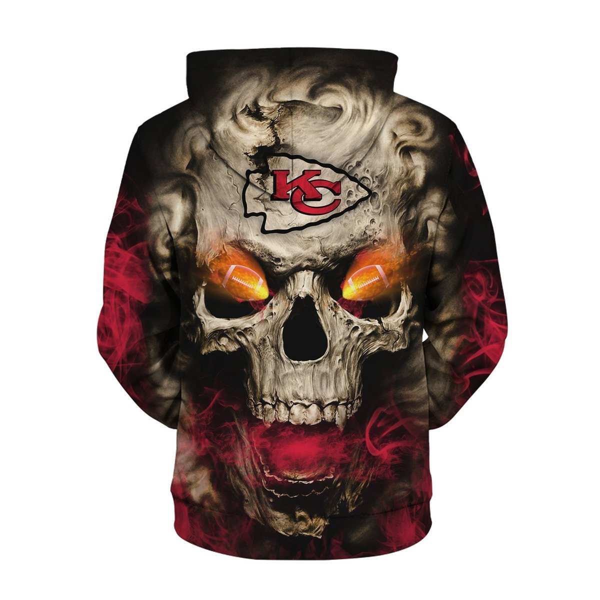 CHIEFS HOODIE 3D SKULL 01