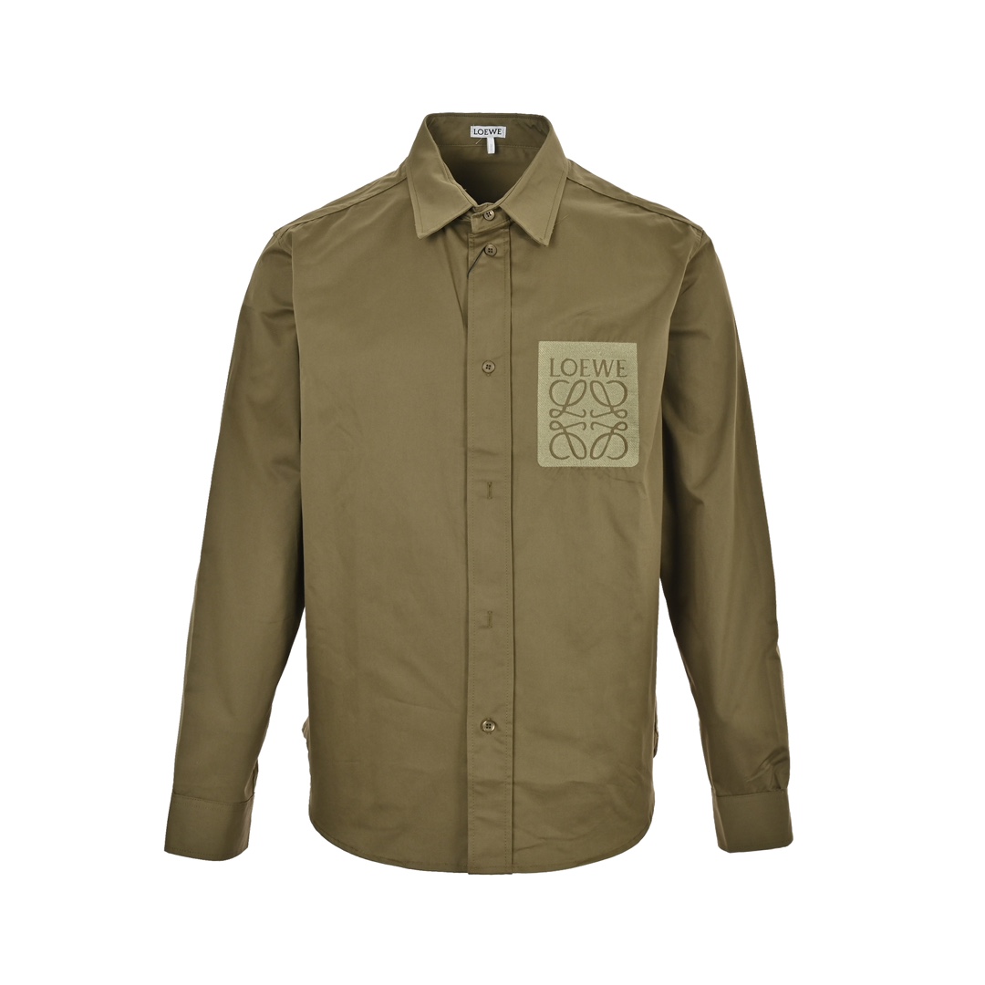 Loewe 24Fw tricolor embroidered shirt