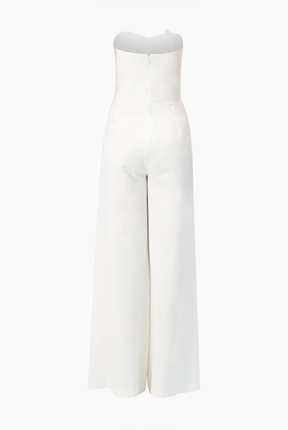 Jumpsuit strapless y pierna ancha