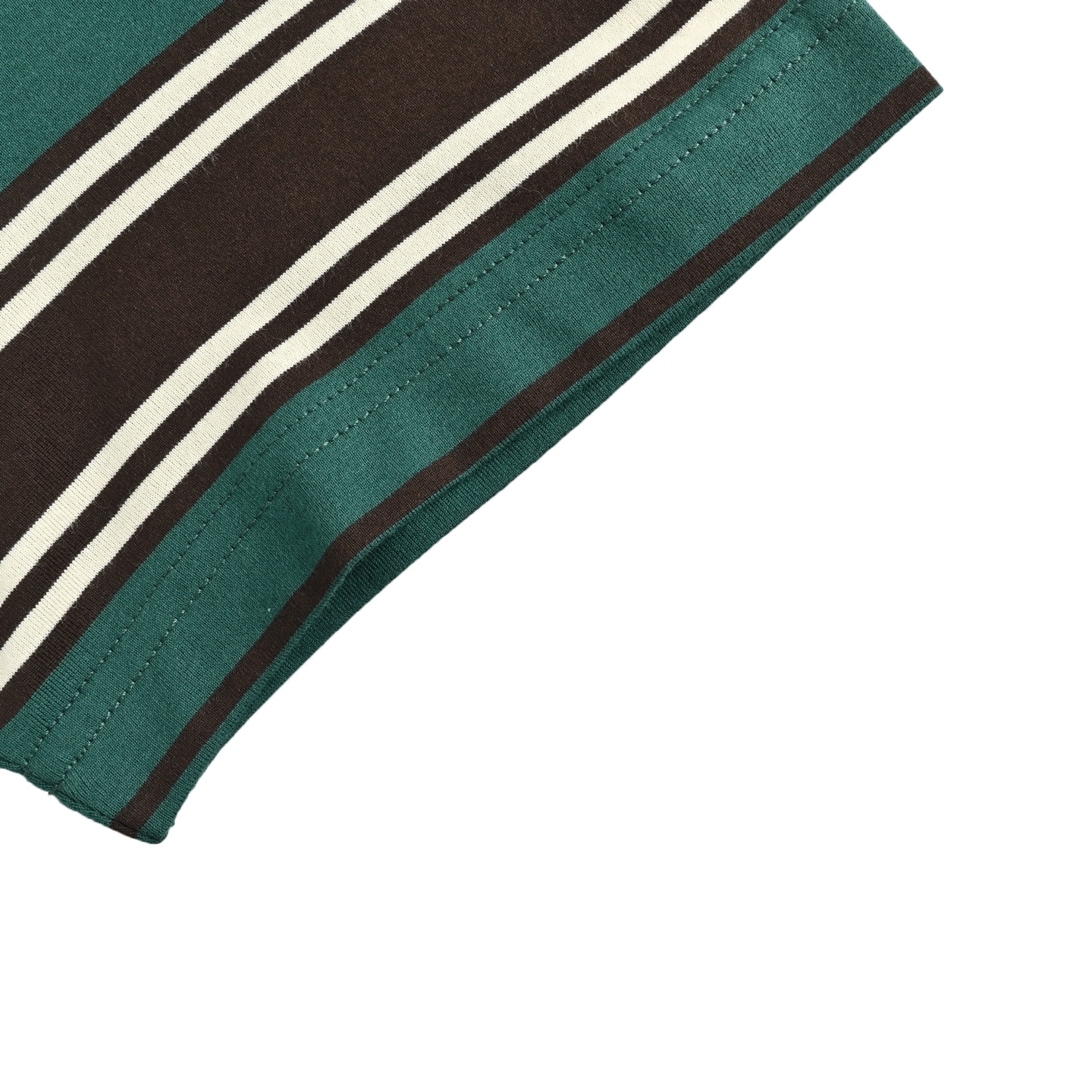 Prada 25ss red and green striped Polo short sleeve