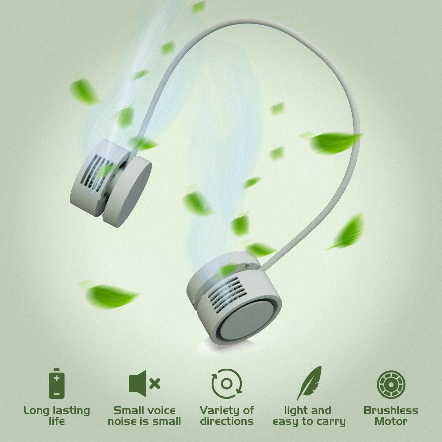 Green Portable Neck Fan