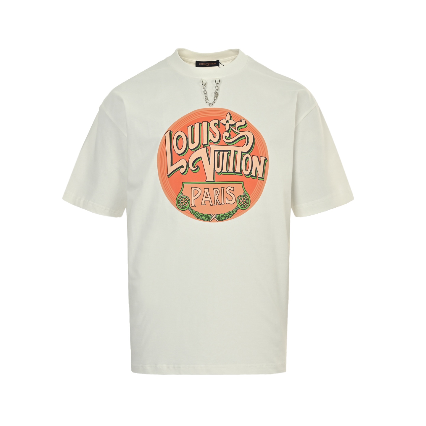 Louis Vuitton 25ss chain lettering logo short sleeve