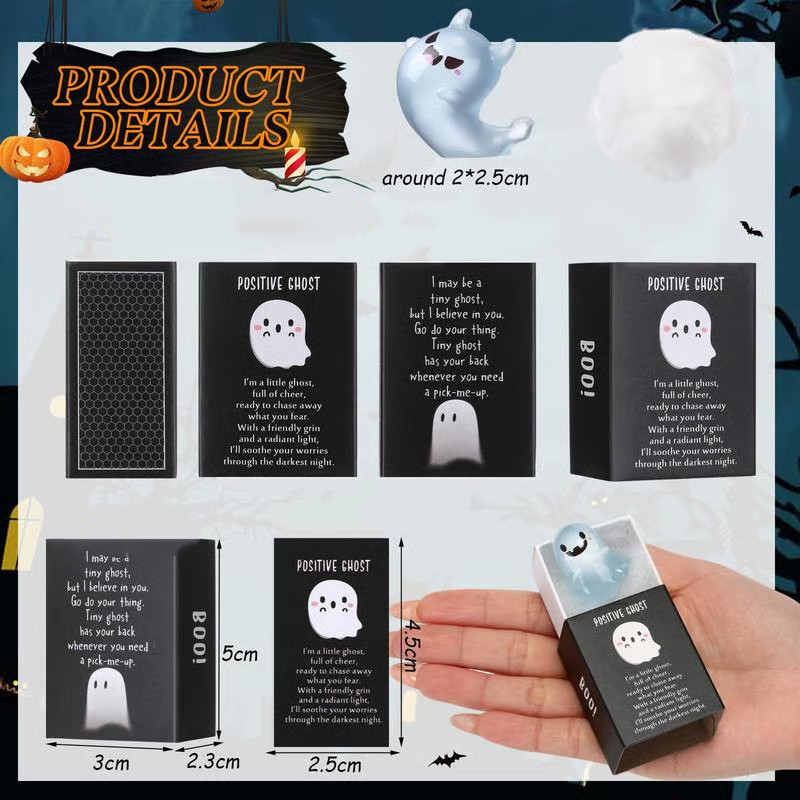 Mini Ghost Figures with Box Glow in the Dark 🎁 (Random Gift Box & Greeting Card)