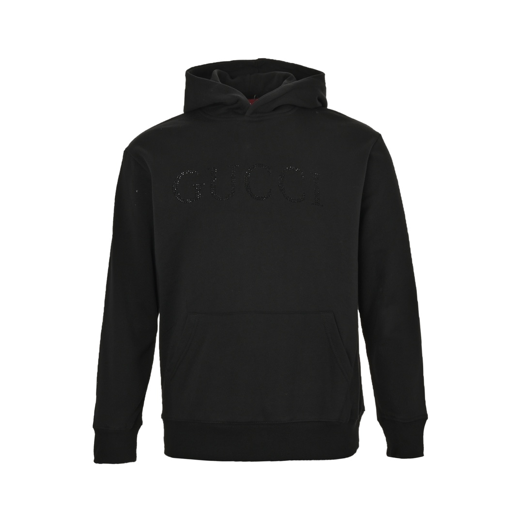 Gucci 24Fw rhinestone-embellished hooded sweatshirt