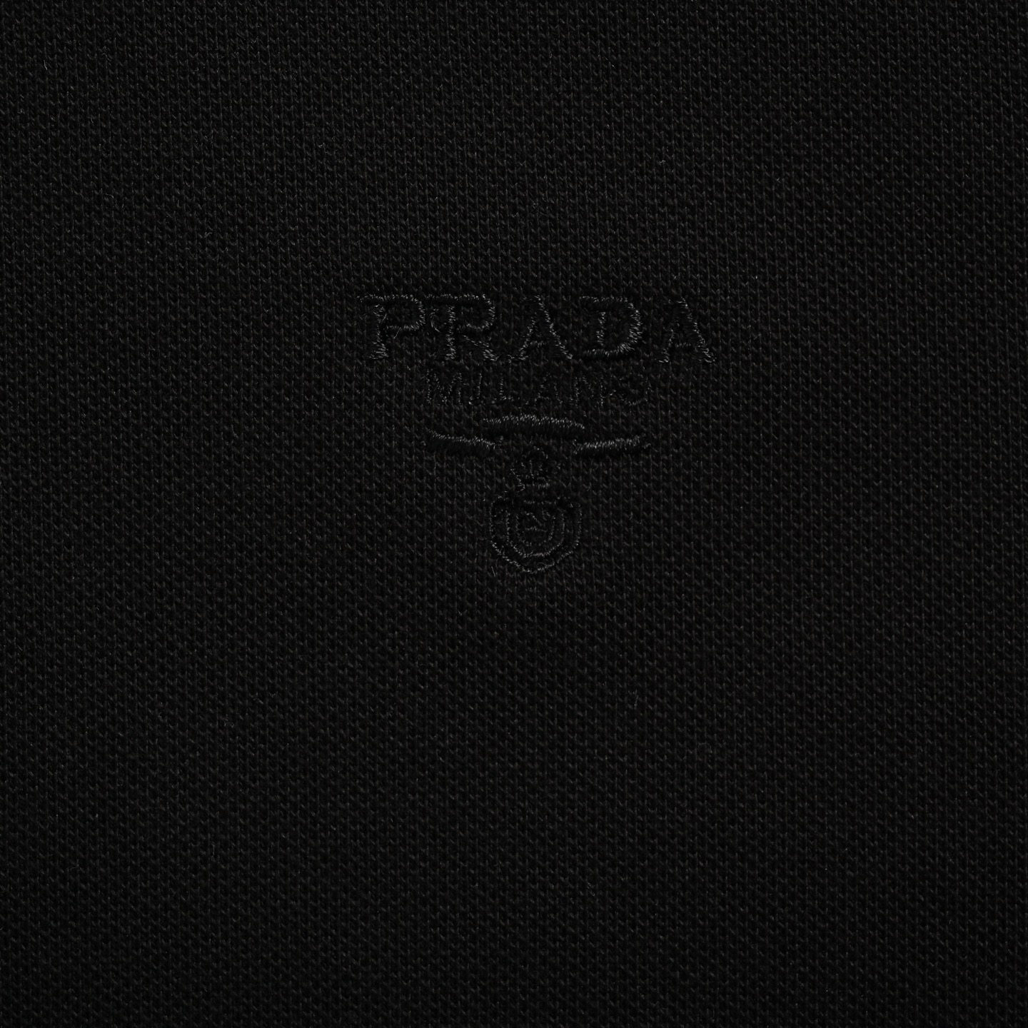 Prada 25ss small logo embroidered red label Polo short sleeve