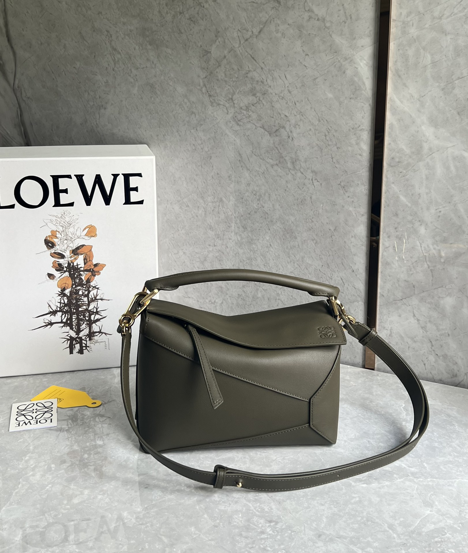 Loewe suede colorblocked zzle bag 0681