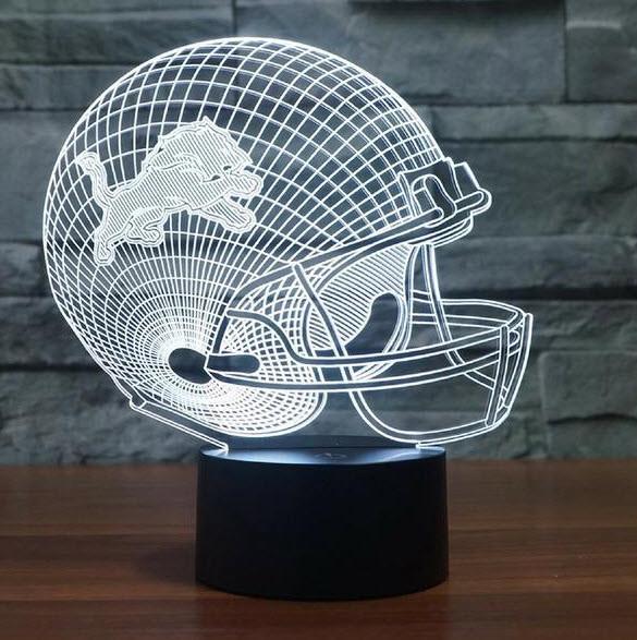 DETROIT LIONS 3D LED LIGHT LAMP