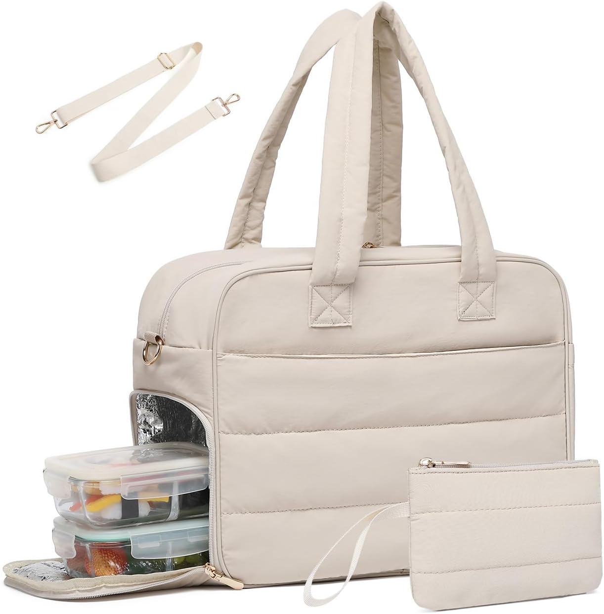 🔥ON SALE - 40% OFF🔥Large Puffy Quilted Lunch Tote Bag - FREE SHIPPING