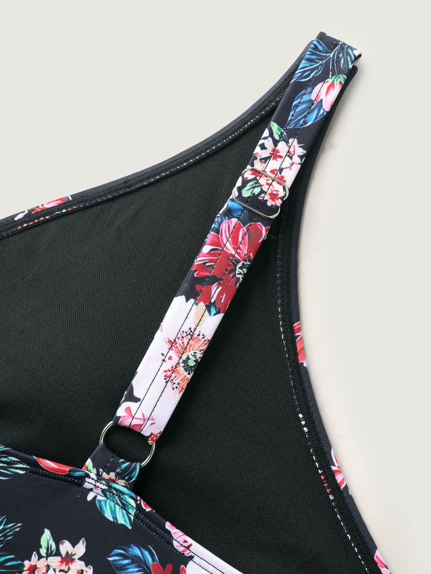 Two-Piece Floral Print Sarong, Swimsuit