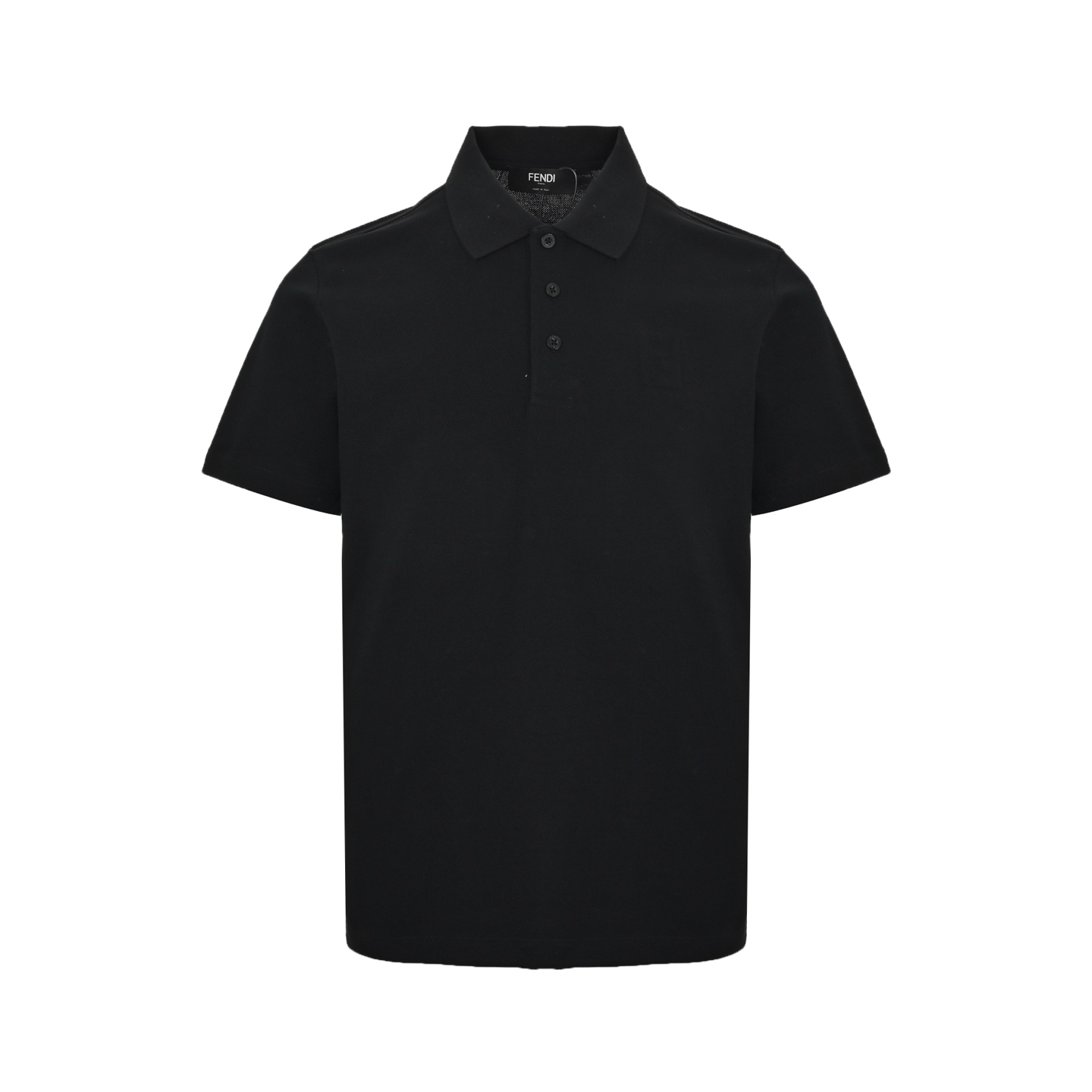 Fendi 25ss embossed double F embossed Polo short sleeve