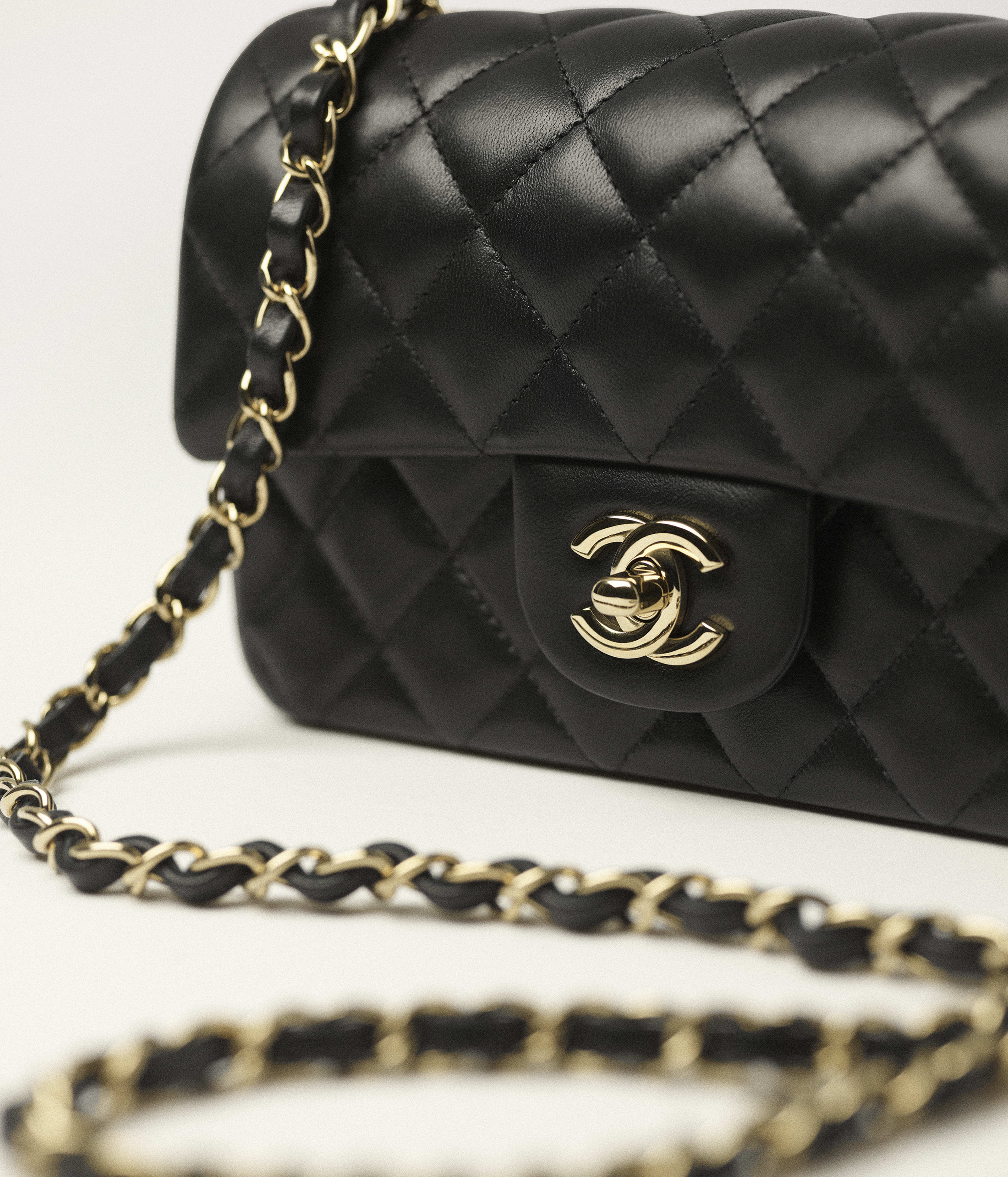 Chanel Mini Classic Bag Lambskin & Gold-Tone Metal Black A69900-Y04059-94305