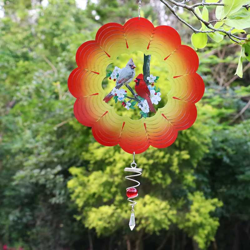 Hot New Year's Sales🔥Top Selling - 3D Garden Decorative Cardinal Wind Spinner