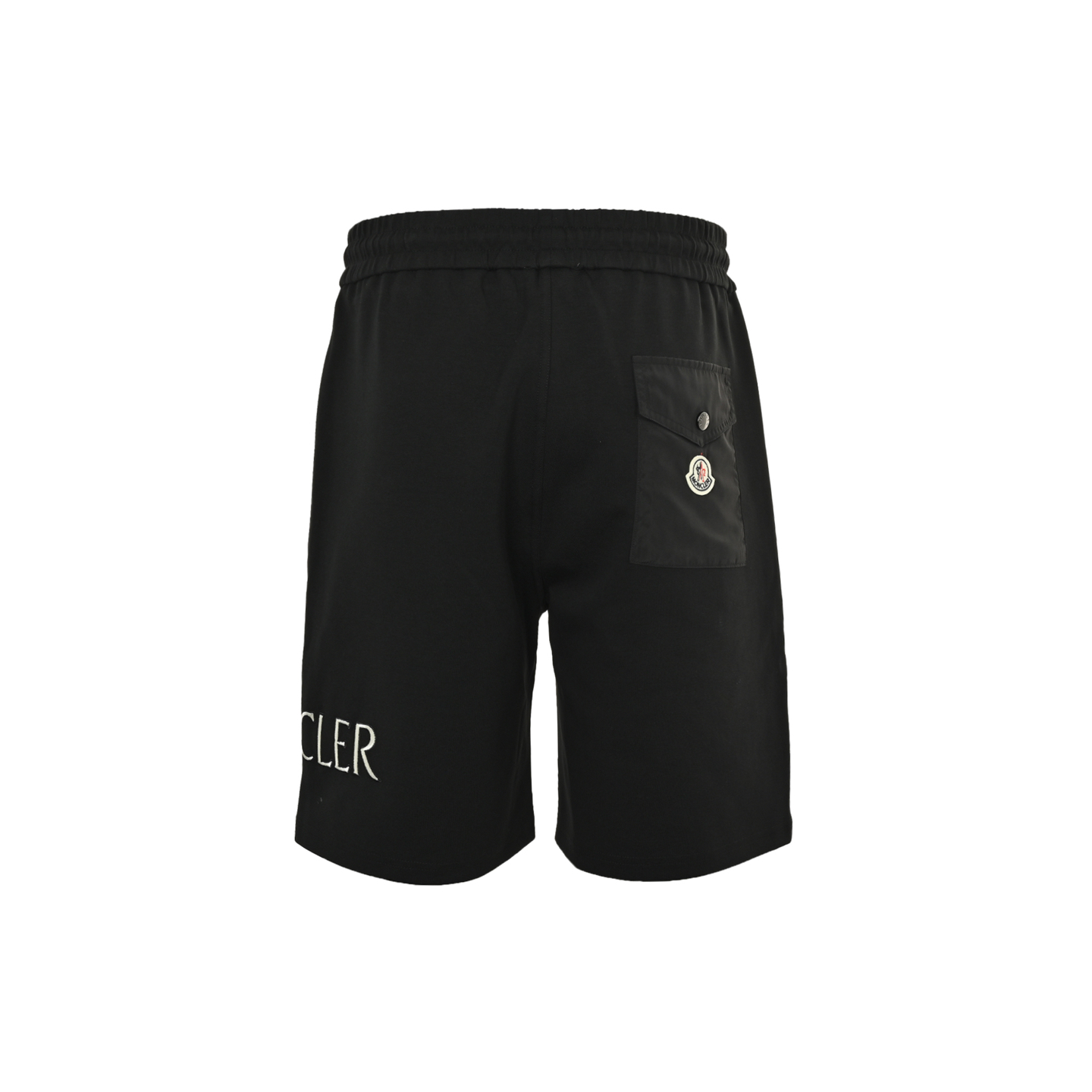 Moncler 25ss side lettering back pocket embroidered logo shorts