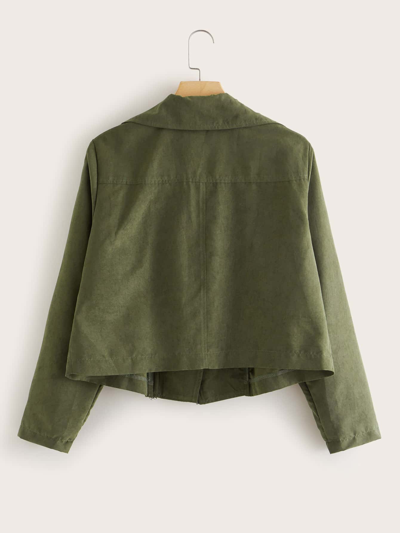 Plus Solid Biker Jacket