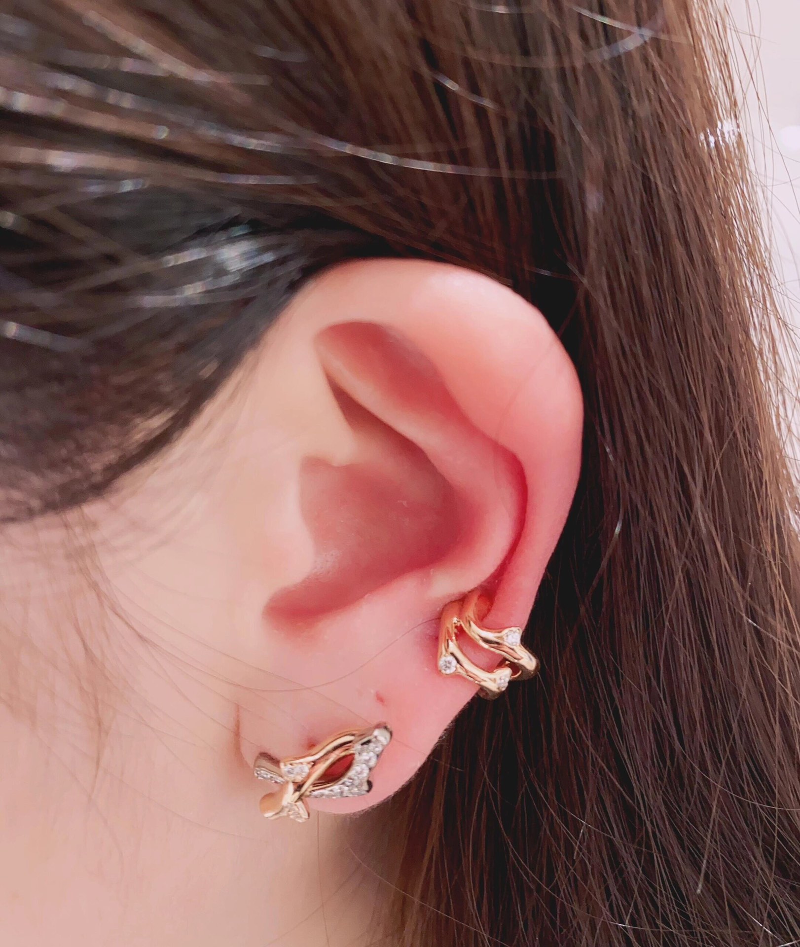 Dior diamond vine earrings