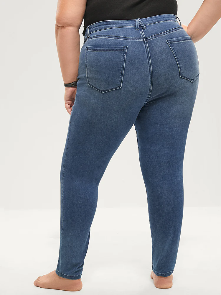 Skinny Extremely Stretchy High Rise Medium Wash Sculpt Waist Jeans