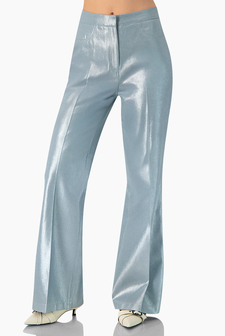 Pantalon denim semi campana