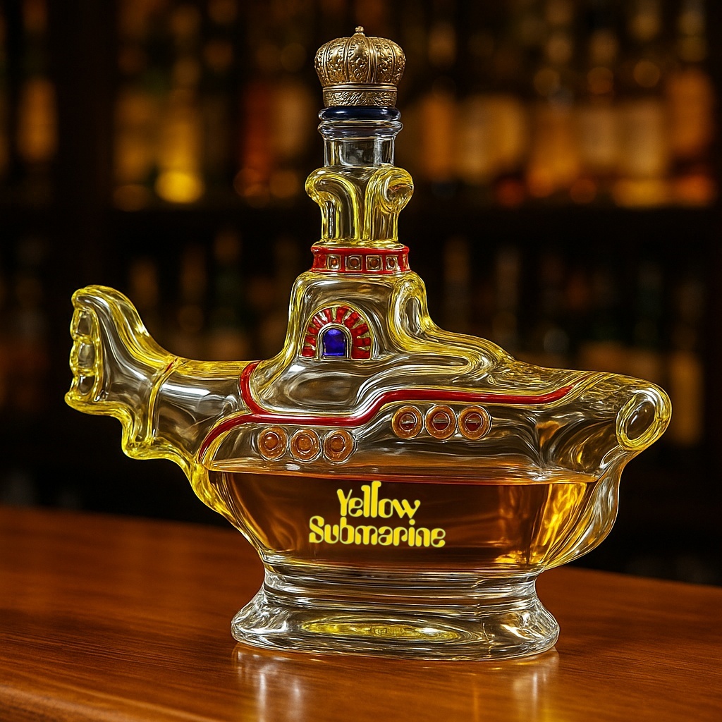 Yellow Submarine Whiskey Bottle