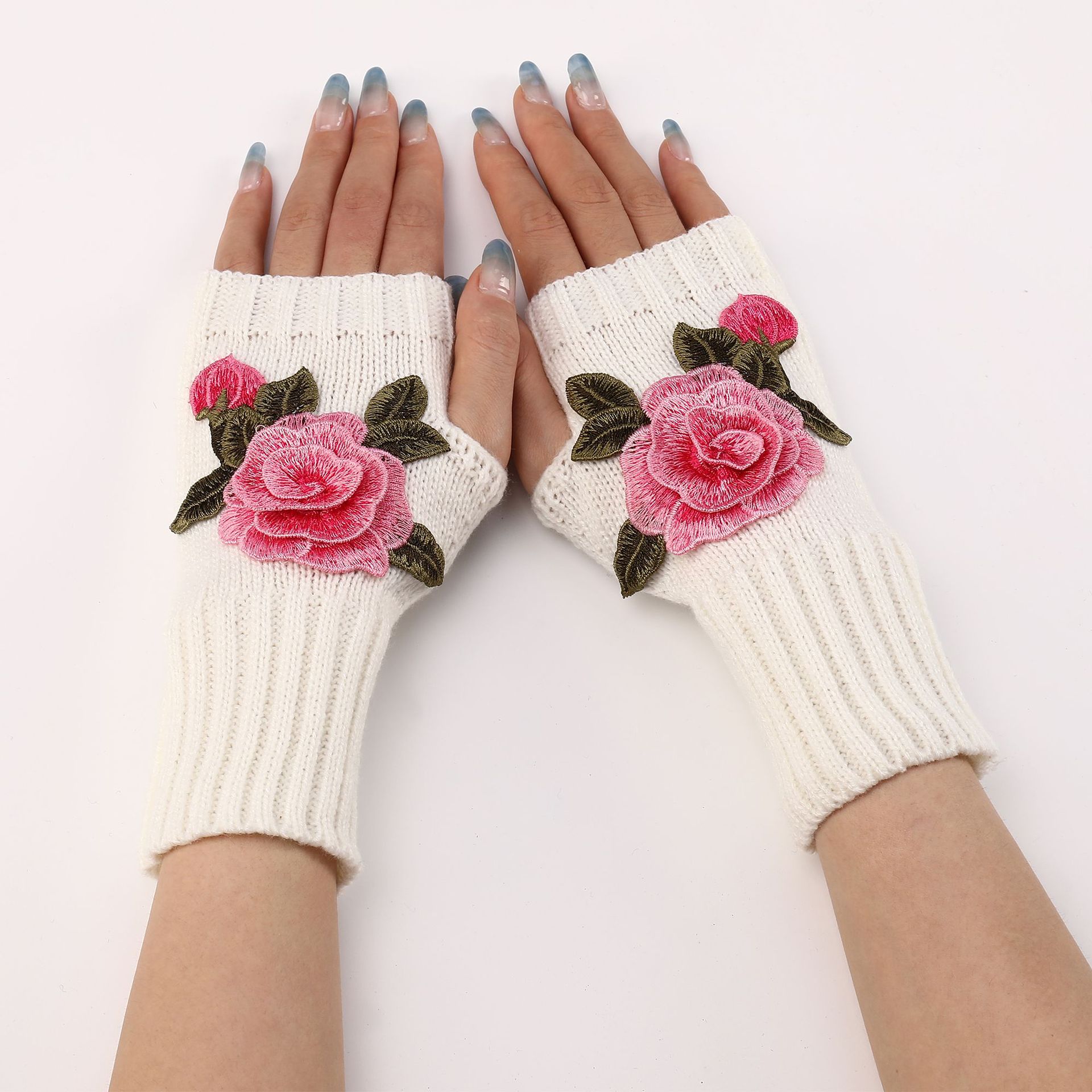 🎄Early Christmas Sale 49% OFF🌸Vintage Floral Embroidered Knitted Gloves✨Buy 3 Get 10% OFF & Free Shipping