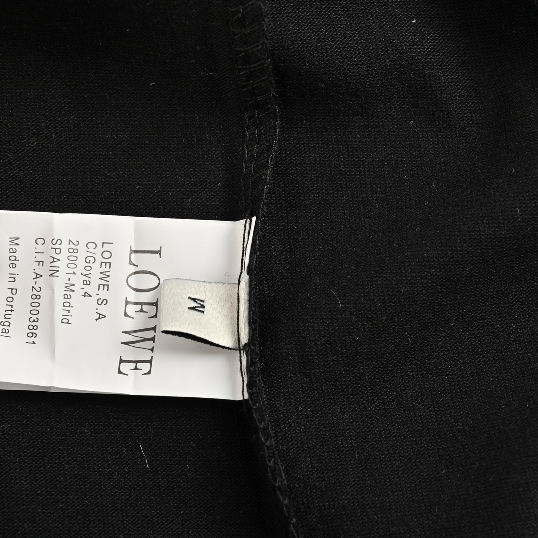 Loewe embossed logo leather patch pocket short sleeve