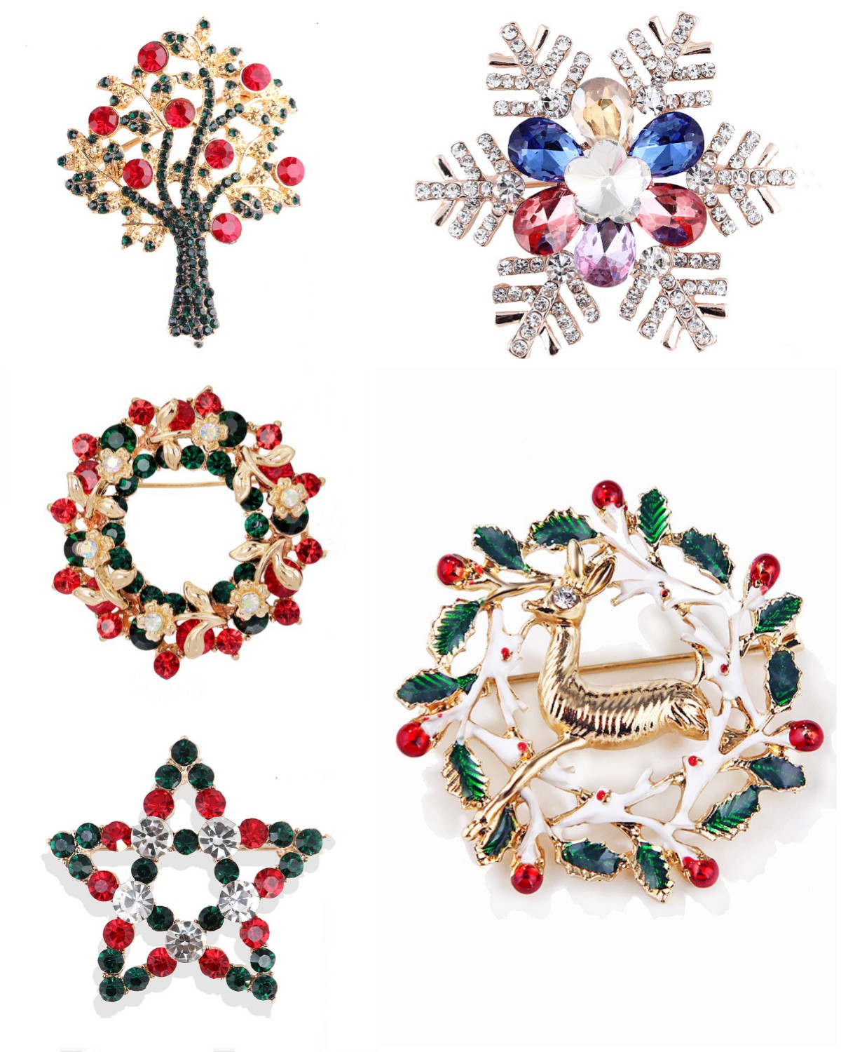 🎄🎅 Early Christmas Sale 50% OFF - Cute Christmas Themed Brooches Snowman, Reindeer, and Christmas Tree