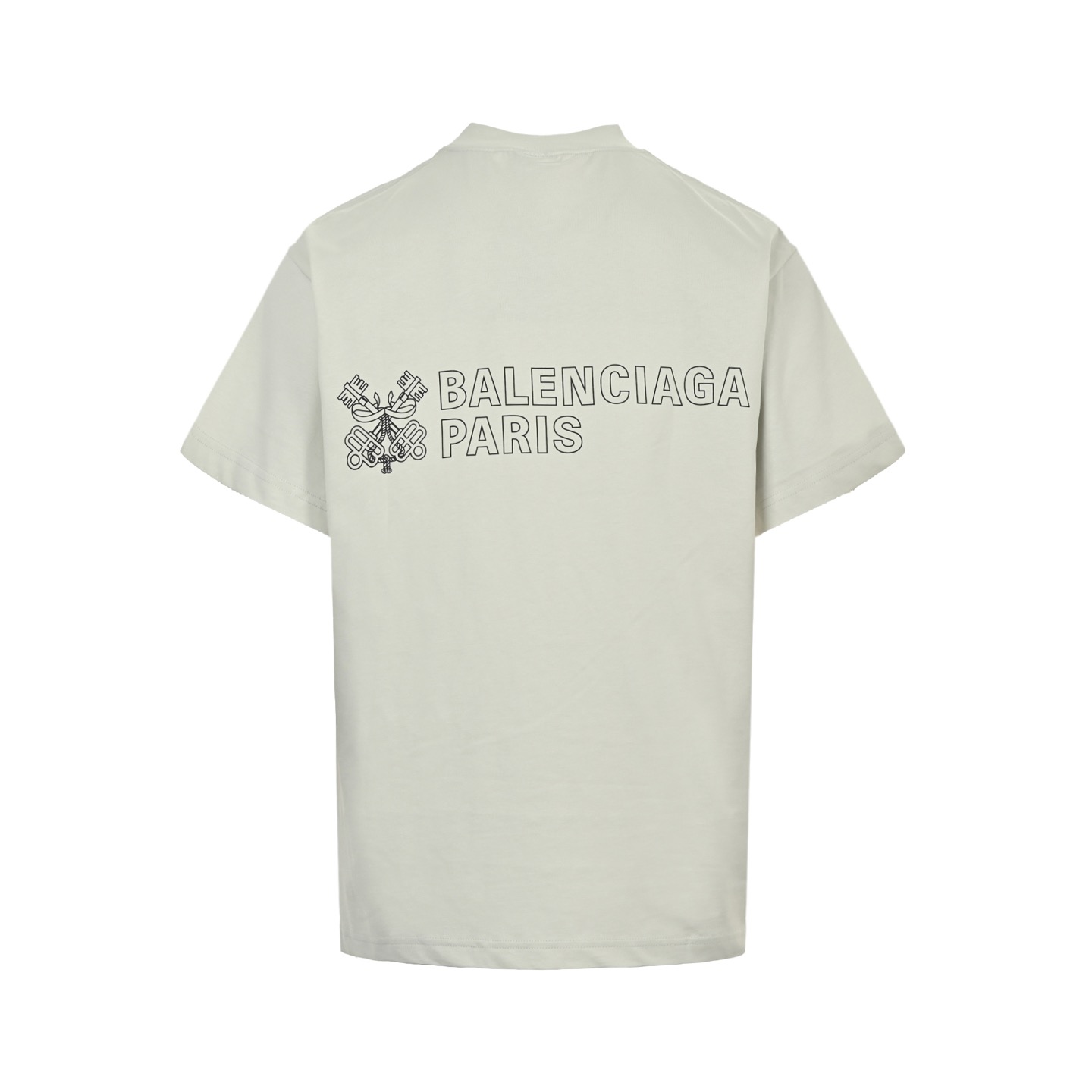 Balenciaga 25ss key badge print short-sleeve shirt