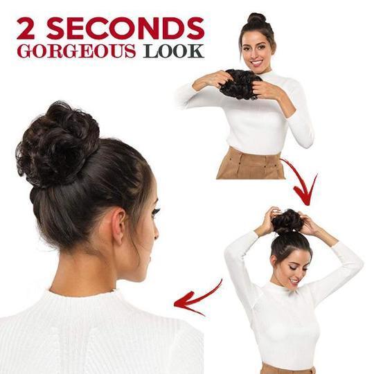(BUY 3 FREE SHIPPING ) Messy Rose Bun