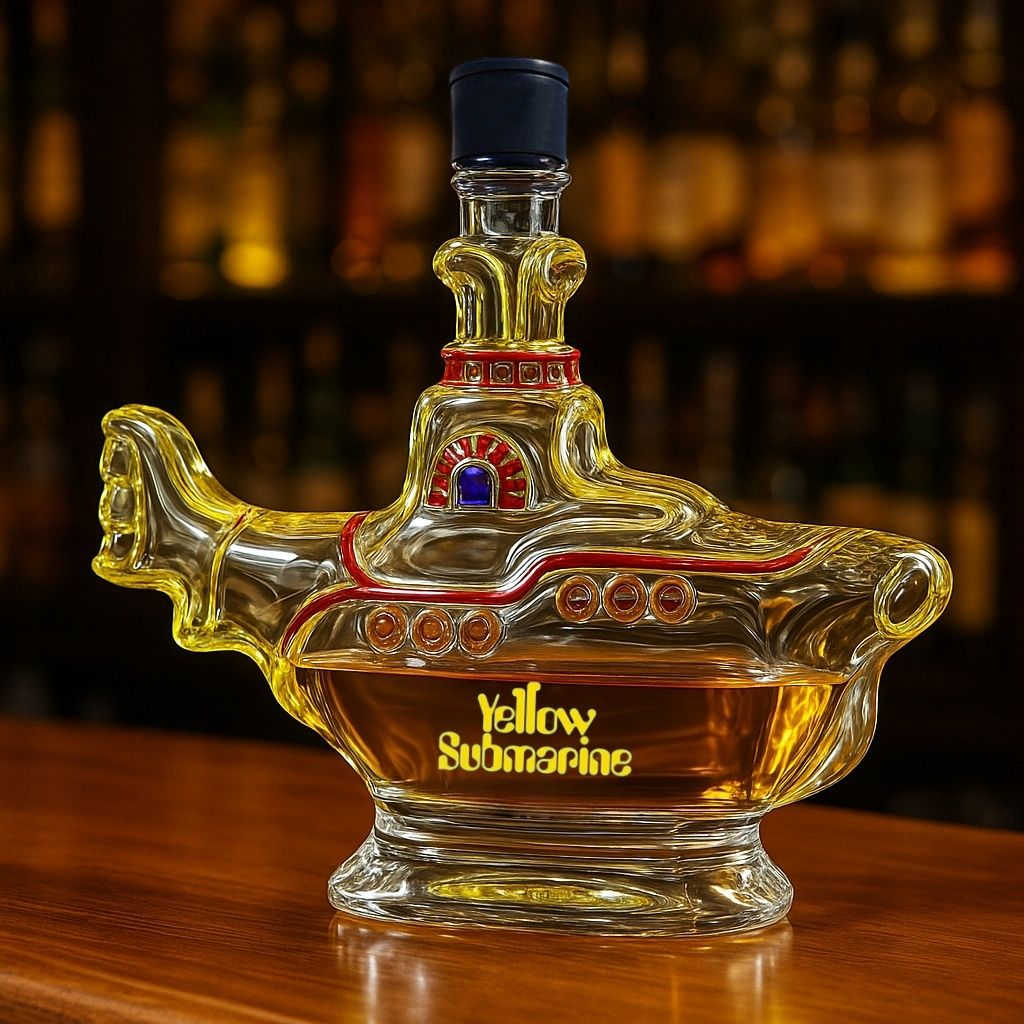 Yellow Submarine Whiskey Bottle