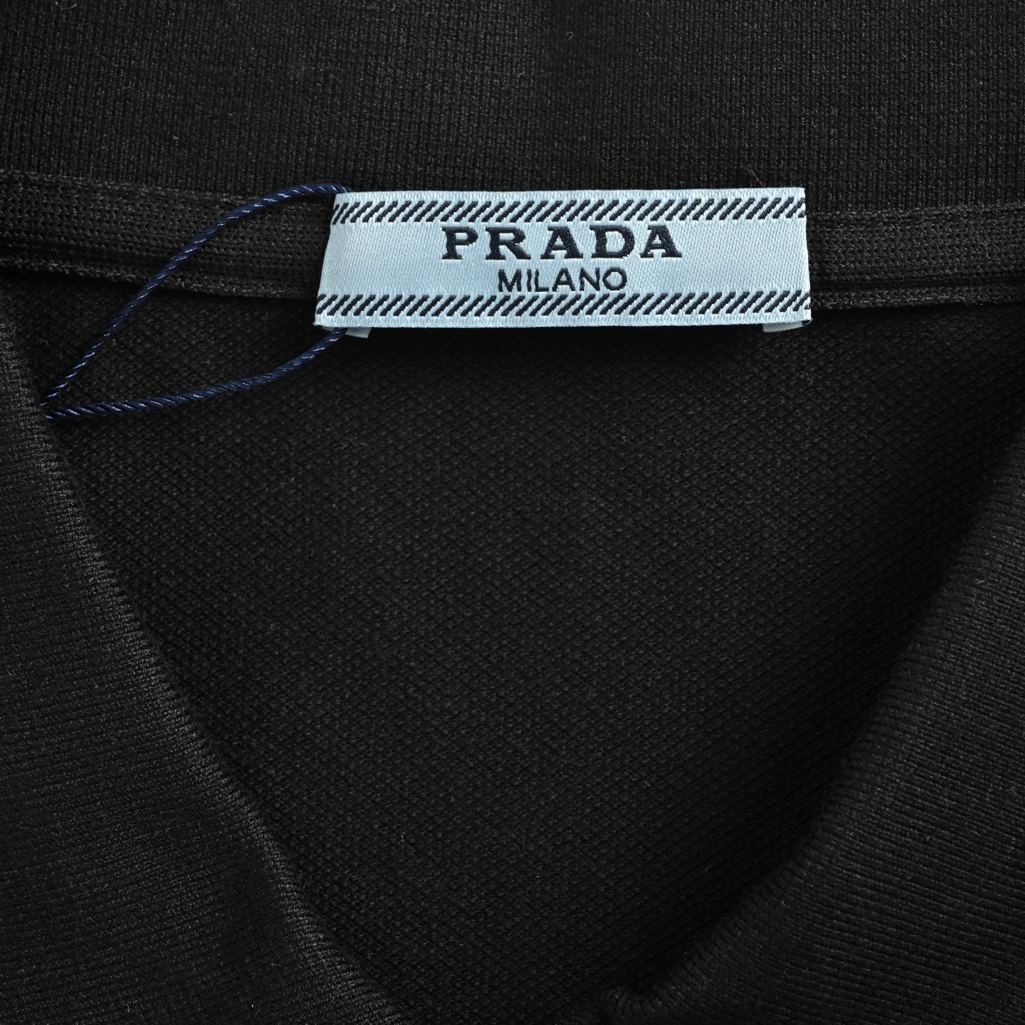 Prada 25ss red silicone trim triangle embroidery Polo short sleeve