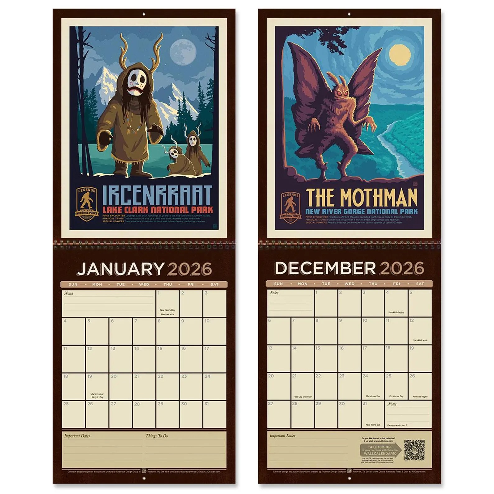 2026 National Parks Wall Calendar