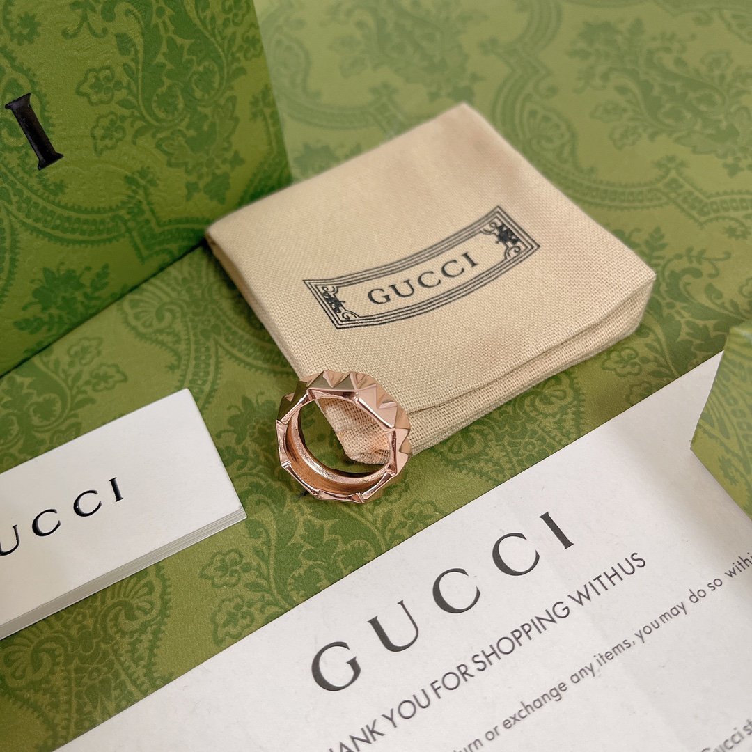 GUCCI Rose Gold Diamond Ring